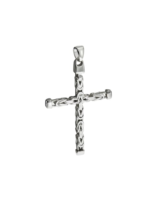 Zeeme Basic Trailer Silber 925 Kreuz-Motiv Königskette poliert 62mm - Image 1
