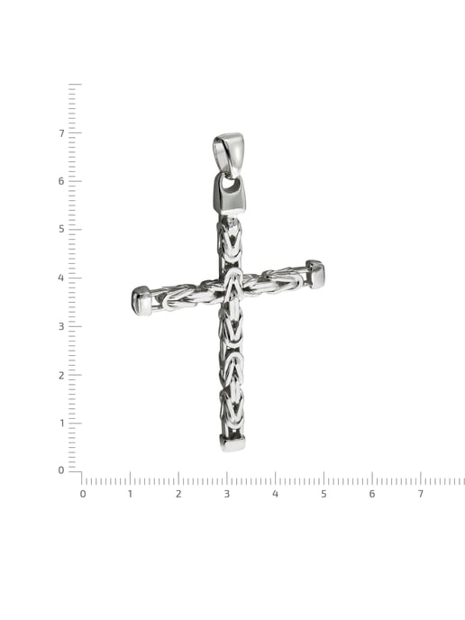 Zeeme Basic Trailer Silber 925 Kreuz-Motiv Königskette poliert 62mm - Image 3