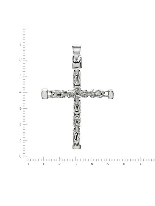 Zeeme Basic Trailer Silber 925 Kreuz-Motiv Königskette poliert 62mm - Image 4