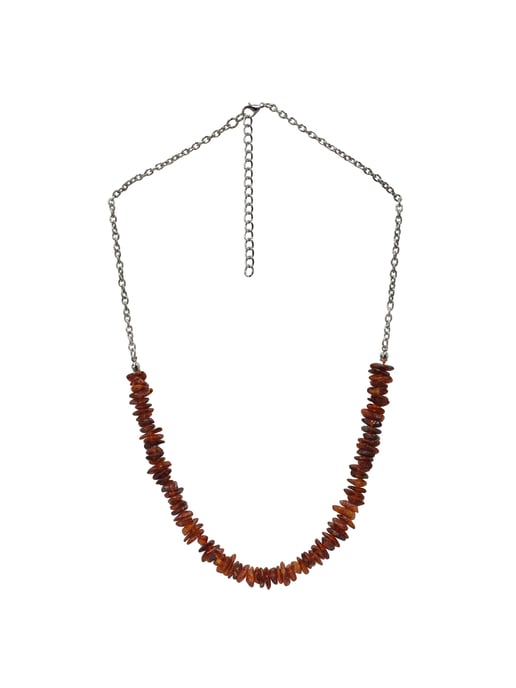 Steuer Modeschmuck Jewellery set Set of necklace and earrings amber brown - Image 3