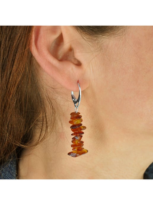 Steuer Modeschmuck Jewellery set Set of necklace and earrings amber brown - Image 4