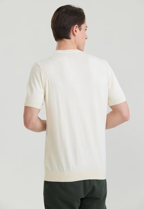 T-Shirt Basic Crew Neck Knit T-Shirt - Image 3