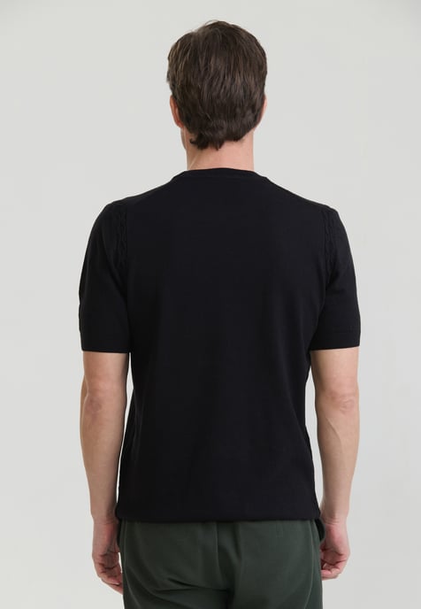 T-Shirt Basic Crew Neck Knit T-Shirt - Image 3