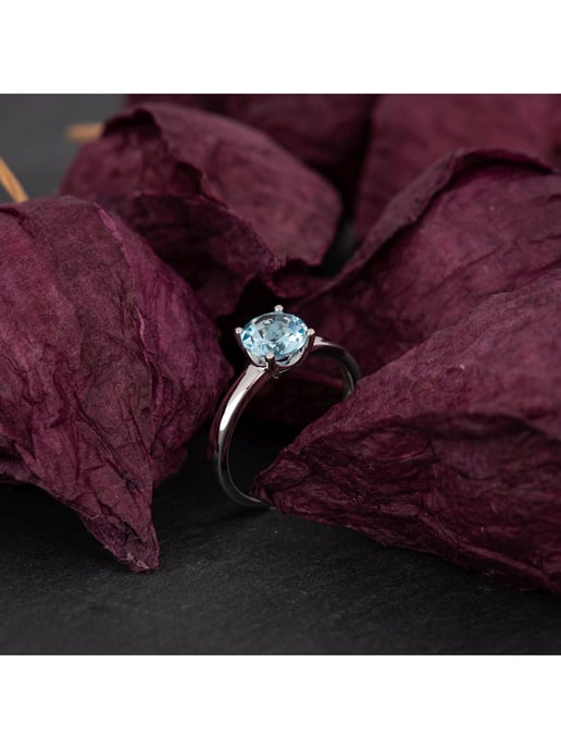 Orolino Ring Gold 585 mit Blautopas (beh.) London Blue - Image 2