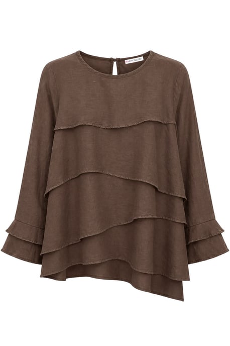 Fleurige Lange Mouwen Crew Neck Blouse - Image 1
