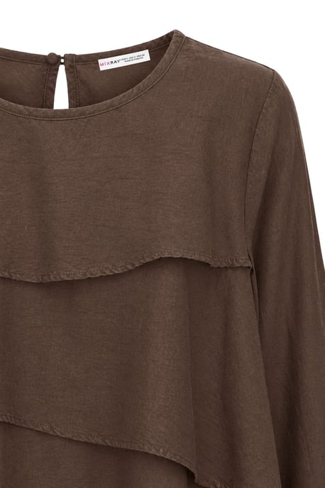 Fleurige Lange Mouwen Crew Neck Blouse - Image 2