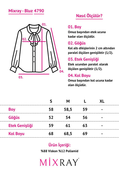Crew Neck Blus med Knutdetalj - Image 4