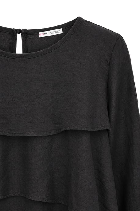 Fröbelige Lange Mouwen Crew Neck Blouse - Image 2