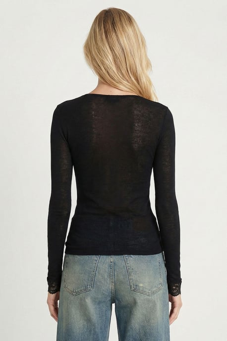 Kant V-hals Slim Fit Blouse - Image 5