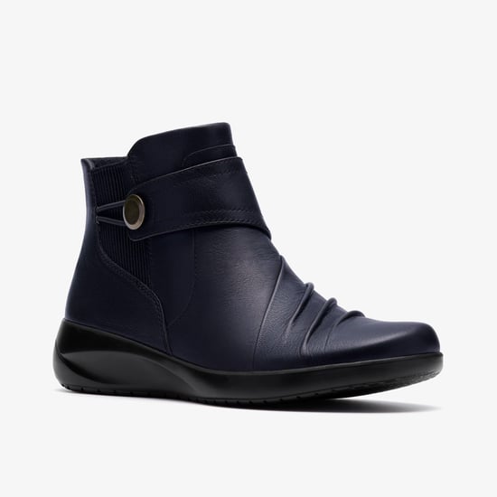 Kaetlyn Sara Navy Leather Boots - Image 4