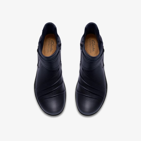 Kaetlyn Sara Navy Leather Boots - Image 6