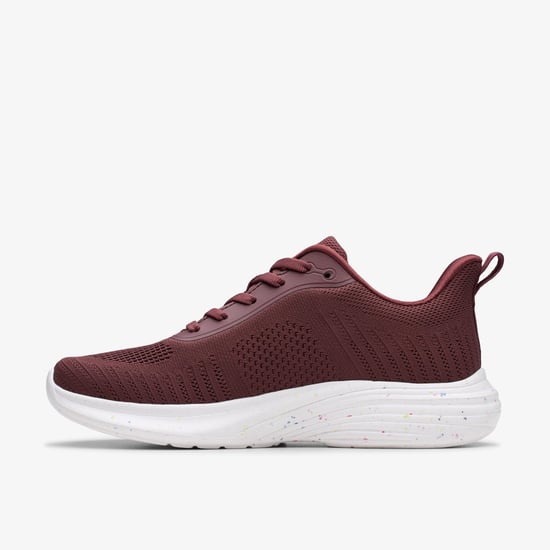 Izza Knit Burgundy Trainers - Image 2