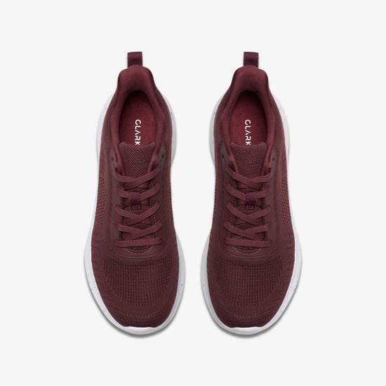Izza Knit Burgundy Trainers - Image 6