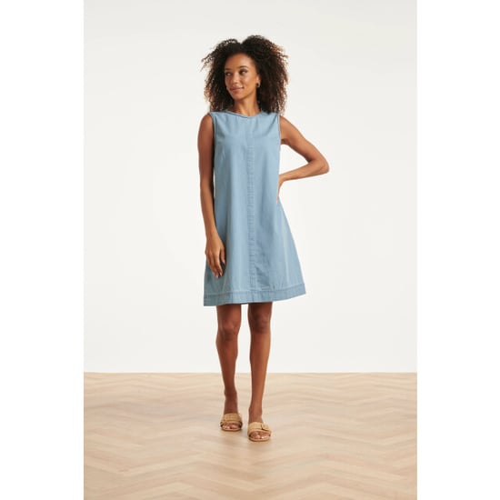 Smashed Lemon Lichtblauwe mouwloze look jurk | - Image 3