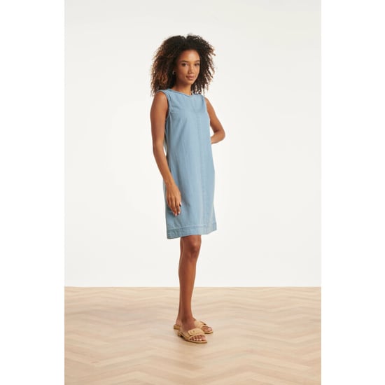 Smashed Lemon Lichtblauwe mouwloze look jurk | - Image 5