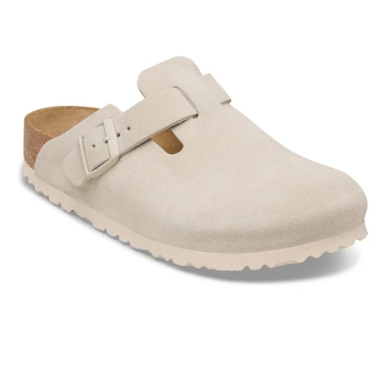 Birkenstock Boston suède beige smal voetbed unisex instapper - Image 4