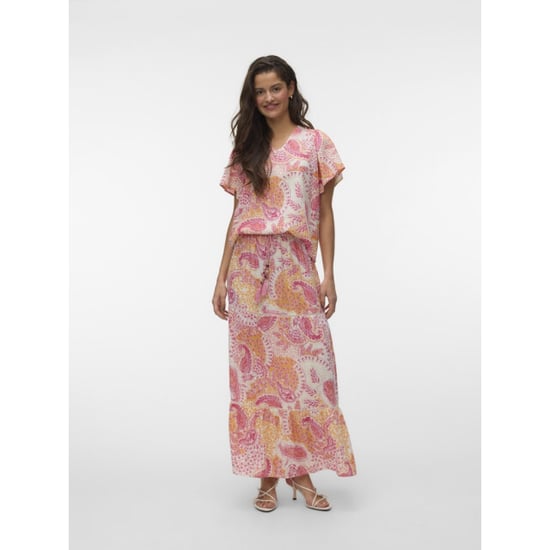Vero Moda Vmnina hw maxi lurex skirt exp dessin - Image 3