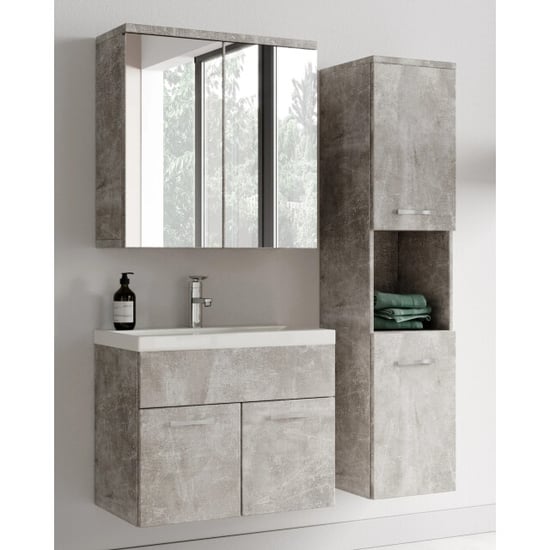 Badplaats Badkamermeubel montreal 60 x 35 cm – beton grijs – wastafel met - Image 6