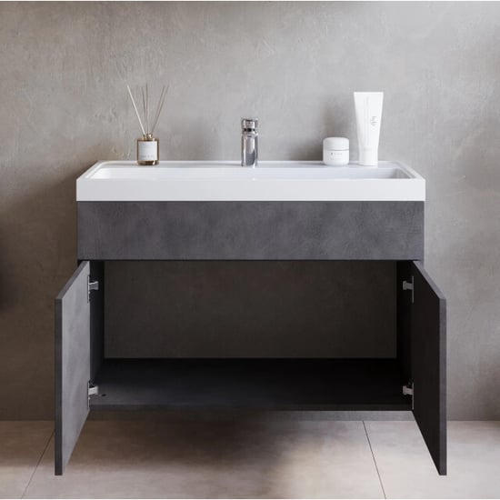 Badplaats Badkamermeubel set paso 01 80 x 40 cm – donker – badmeubel met - Image 3