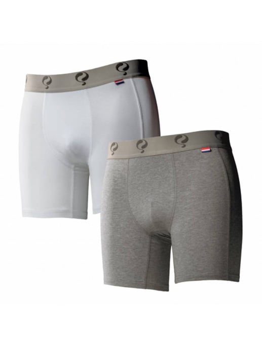 Q1905 Boxer 2-pack white / grey - Image 3
