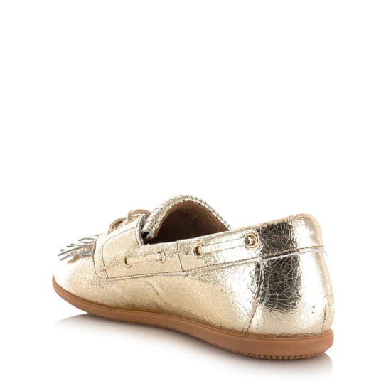 DWRS Label Dwrs latty fringes crackled champagne mocassins dames - Image 5