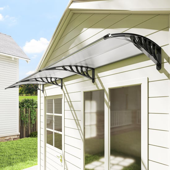 4goodz Deurluifel afdak 90x295 cm overkapping polycarbonaat - - Image 6
