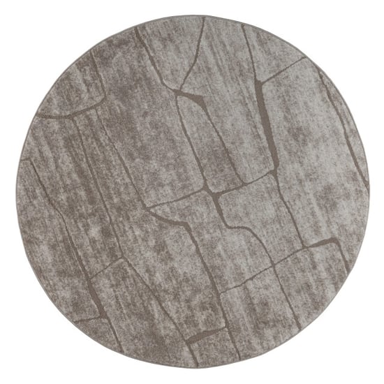 Muratap Vivant marmer rond vloerkleed laagpolig beige- 160 cm rond - Image 4