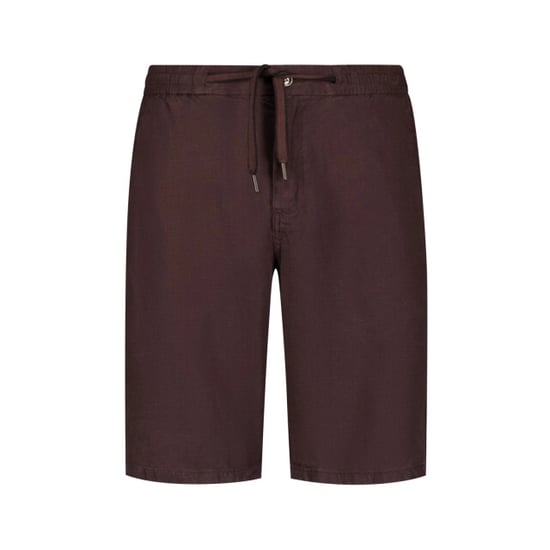 No Excess Short chino with linen, garment dye dark brown - Image 6