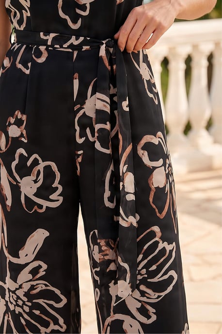 Floral Print Chiffon Jumpsuit - Image 4