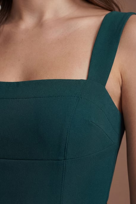 Strappy Satin Bridesmaid Dress With Tie Back Detail - Image 2