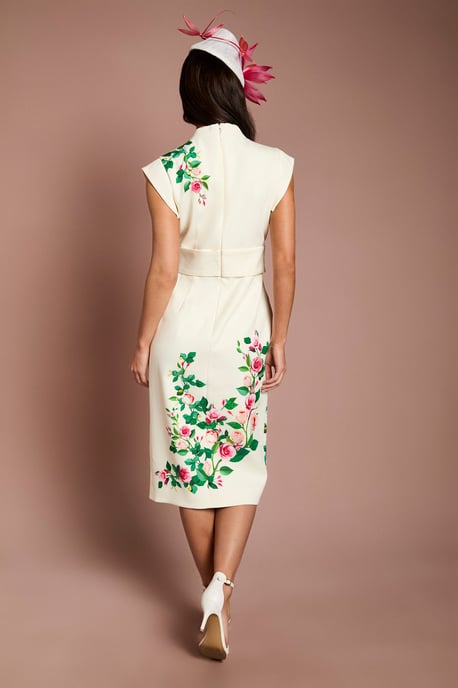 Lisa Tan Wrap Waist Tailored Midi Dress - Image 3