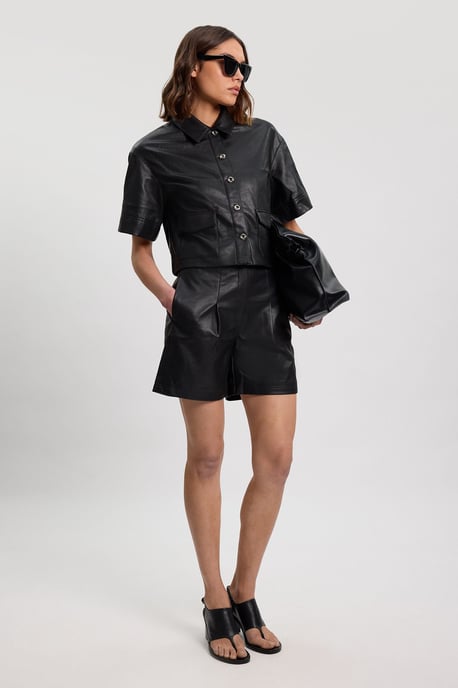 Faux Leather City Short - Image 1