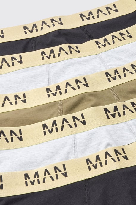 5 Pack Man Dash Gold Waistband Boxers - Image 5