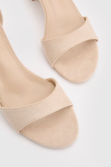 Catty Faux Suede 2 Part Block Heeled Sandals - Image 5