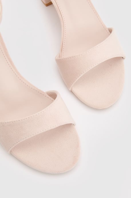 Catty Faux Suede 2 Part Block Heeled Sandals - Image 3