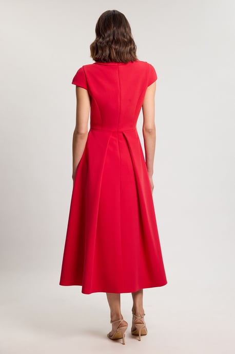 Square Neck Tailored Full Skirted Maxi Dress - Image 2
