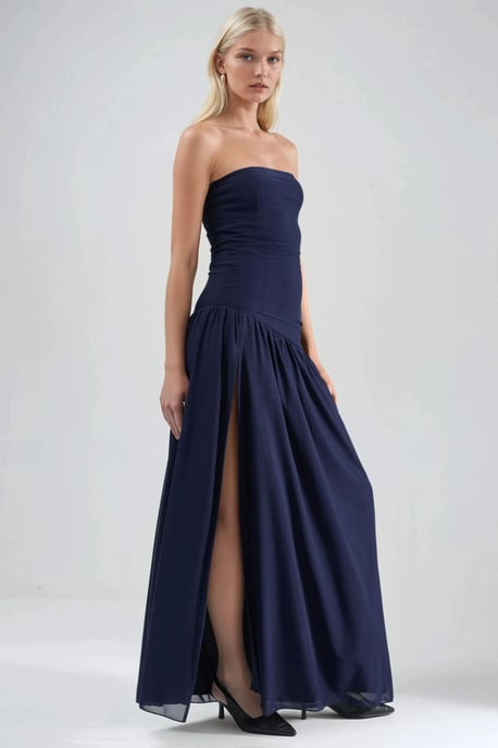 Strapless Maxi Jurk met Sleuf - Image 6