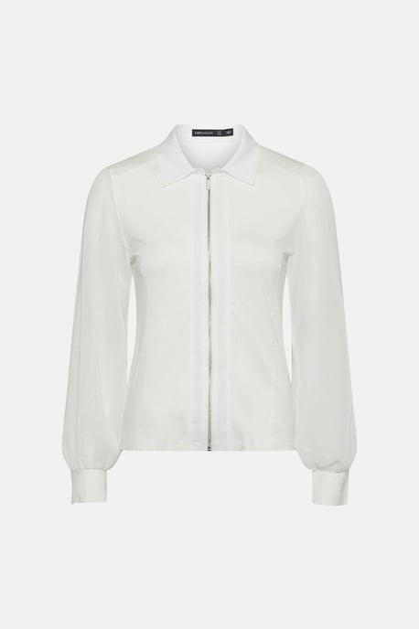 Collared Viscose Jersey Elastane Shirt - Image 4
