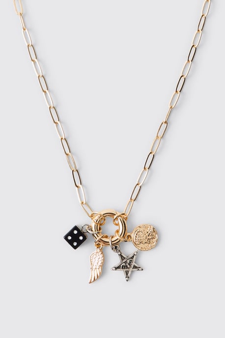Gold Pendant Charm Necklace - Image 2