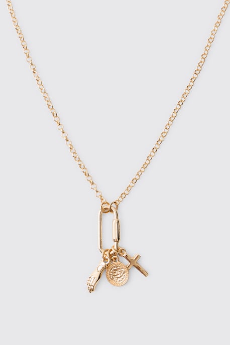 Gold Pendant Charm Necklace - Image 2