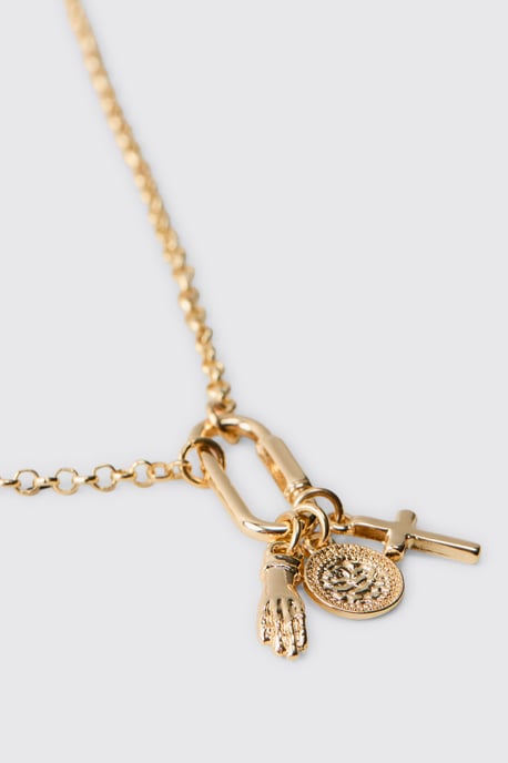 Gold Pendant Charm Necklace - Image 4