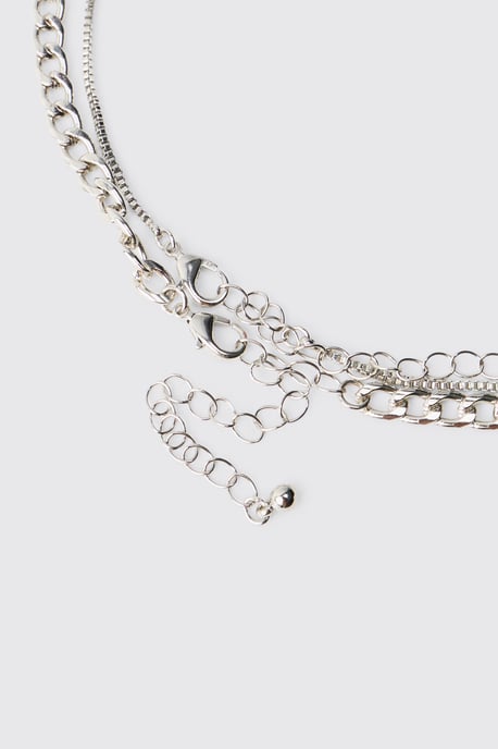 Silver Layered Gothic Cross Necklace - Image 3