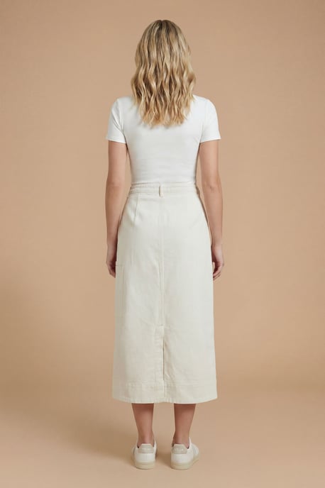 Utility Denim Midi Skirt - Image 2