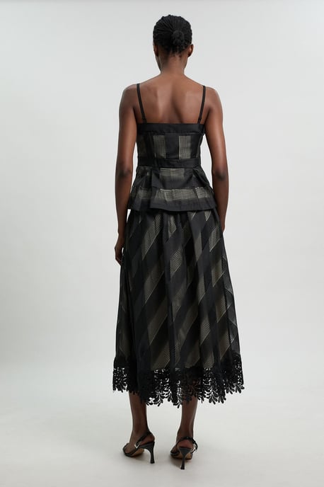 Textured Organza Mix Full Skirt - Image 3