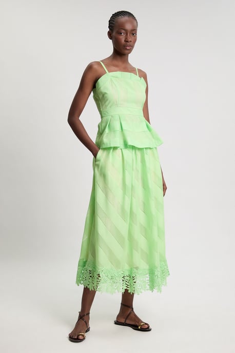 Textured Organza Mix Full Skirt - Image 1