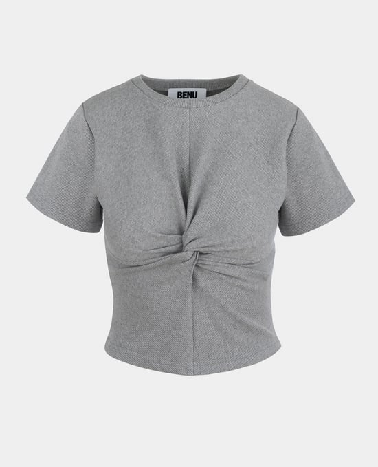 BENU grå vriden dam-T-shirt - Image 4