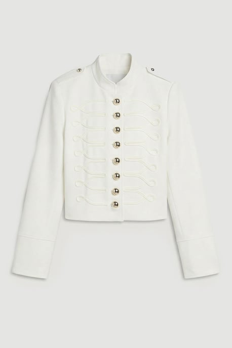 Compact Stretch Tape Detail Military Jacket - Image 2