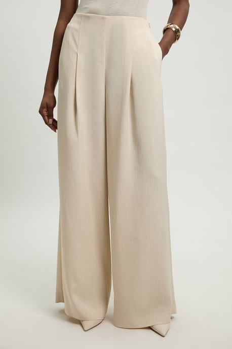 Viscose Blend Wide Leg Tailored Trouser - Image 2