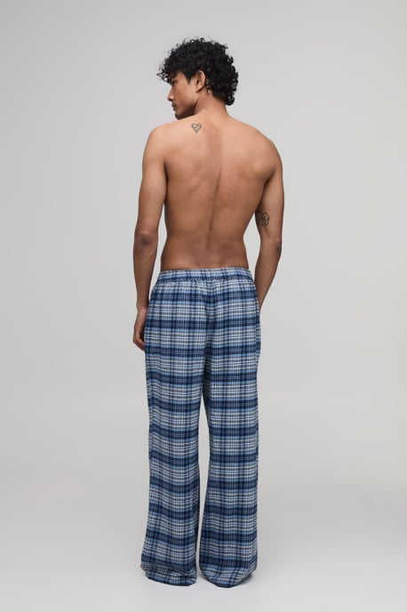 Wide Leg Check Lounge Bottoms - Image 2
