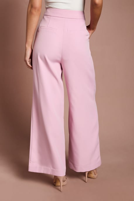 Lisa Tan Wide Leg Crepe Trouser - Image 3